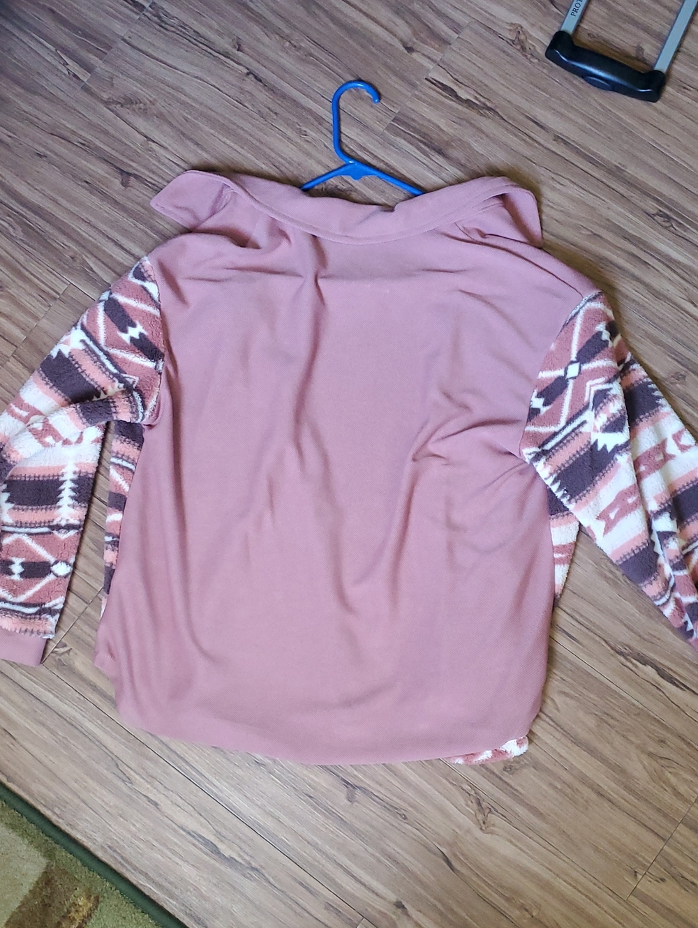 Aztec Patterned Button-Up Jacket - Pink - Picture 3 of 3
